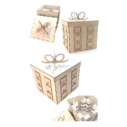 Calendario de adviento 3 caja de regalo